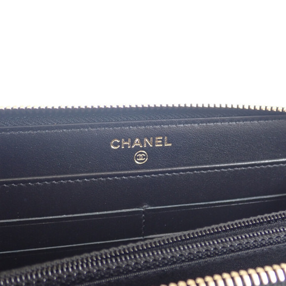 Chanel Beige Wallet CC Long Zip Round Filigree - Picture 6 of 8